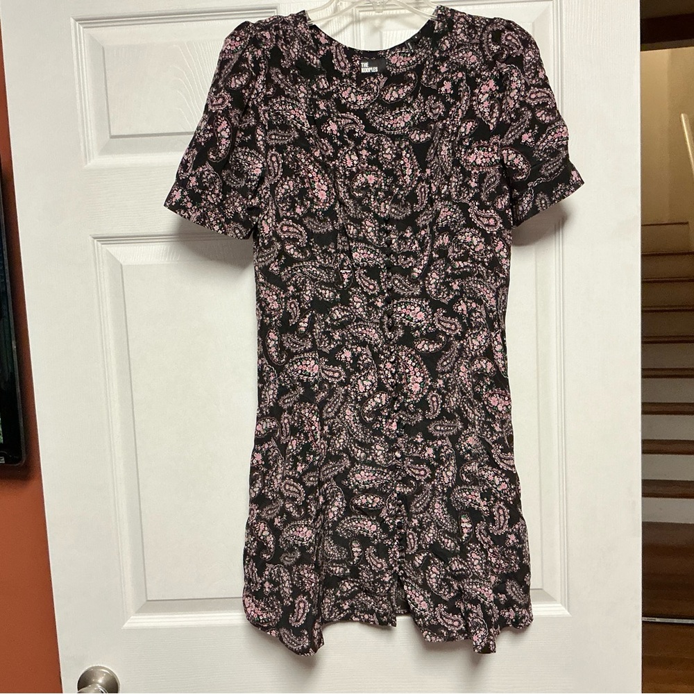 Floral Black and Pink Dress